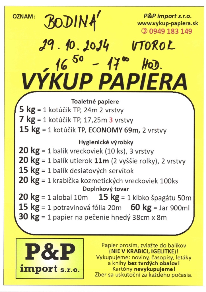 Výkup papiera